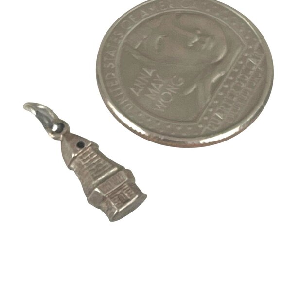 Vintage Sterling Silver Lighthouse Charm Pendant - Picture 5 of 7